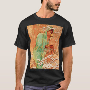 Alphonse Mucha Art Nouveau Winter T-Shirt