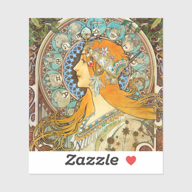 Alphonse Mucha Art Nouveau Zodiac (Sheet)