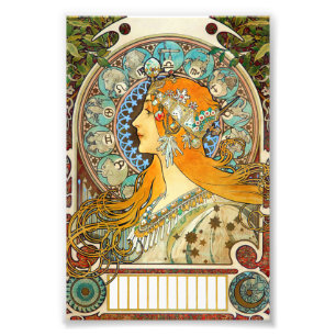 Alphonse Mucha Art Nouveau Zodiac Photo Print