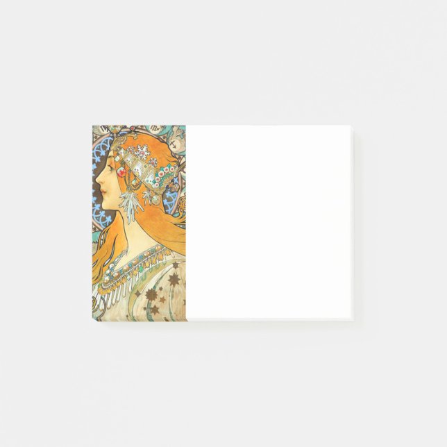 Alphonse Mucha Art Nouveau Zodiac Post-it Notes (Front)