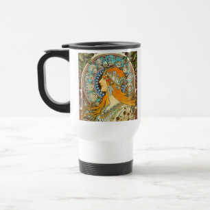 Alphonse Mucha Art Nouveau Zodiac Travel Mug