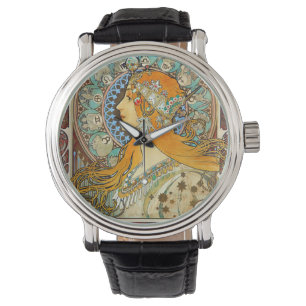 Alphonse Mucha Art Nouveau Zodiac Watch