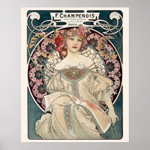 Alphonse Mucha Art Print   Art Nouveau Masterpiece