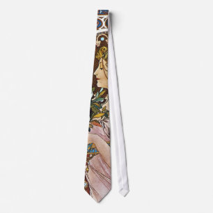 Alphonse Mucha Artwork Tie