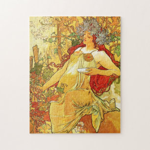 Alphonse Mucha Autumn Puzzle