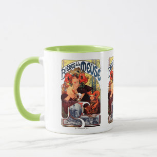 Alphonse Mucha , Bières de la Meuse , 1897 Mug