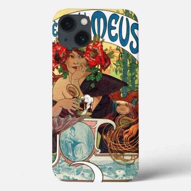 Alphonse Mucha Bieres De La Meuse Case-Mate iPhone Case (Back)