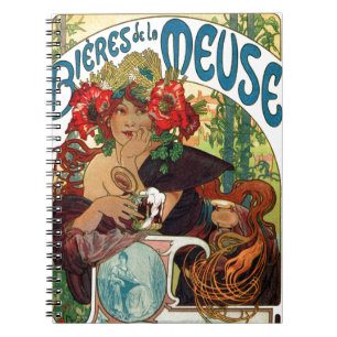 Alphonse Mucha Bieres De La Meuse Notebook
