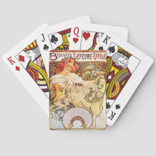 Alphonse Mucha Biscuits Lefevre-Utile Playing Cards