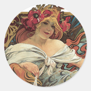 Alphonse Mucha "Biscuits" Stickers