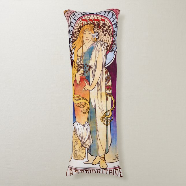 Alphonse Mucha Body Cushion (Front Vertical)
