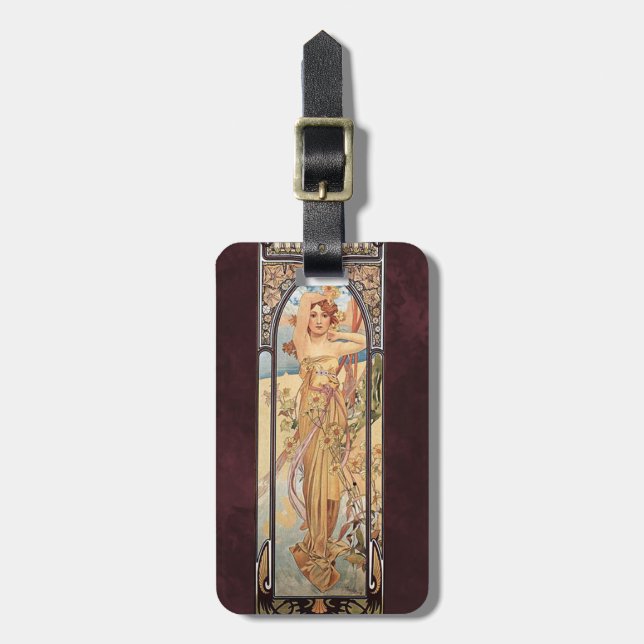 Alphonse Mucha, Brightness of Day Luggage Tag (Front Vertical)