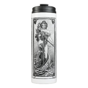 Alphonse Mucha Broken Blossoms Thermal Tumbler