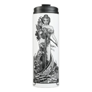 Alphonse Mucha Broken Blossoms Thermal Tumbler