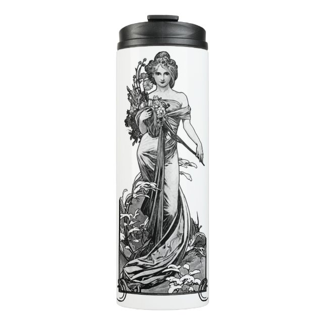 Alphonse Mucha Broken Blossoms Thermal Tumbler (Front)