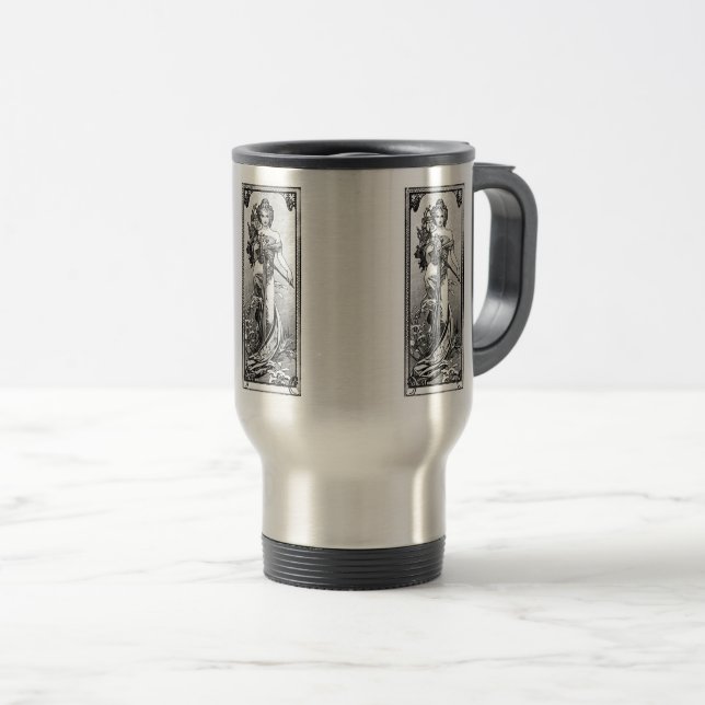 Alphonse Mucha Broken Blossoms Travel Mug (Front Right)