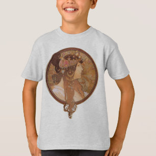 Alphonse Mucha Byzantine Head, The Brunette T-Shirt
