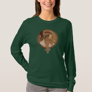Alphonse Mucha Byzantine Head, The Brunette T-Shirt