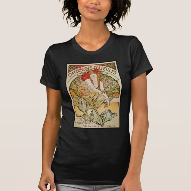 ALPHONSE MUCHA CHANSONS D`AJEULES T-Shirt (Front)