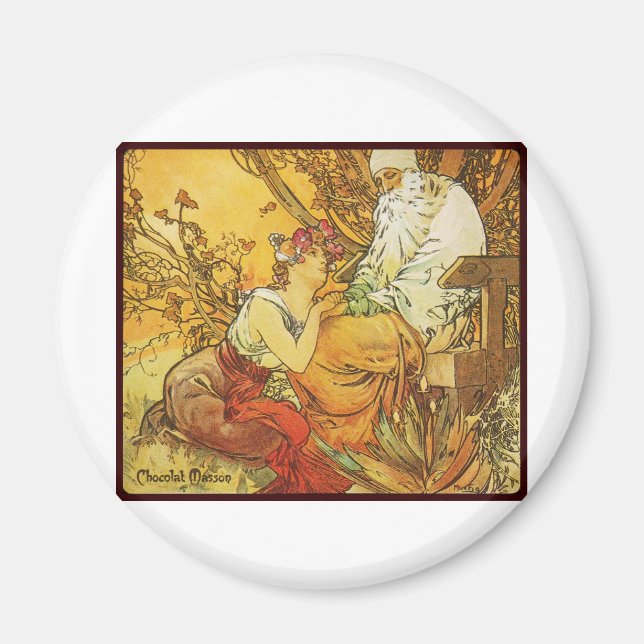 alphonse mucha chocolat masson magnet (Front)