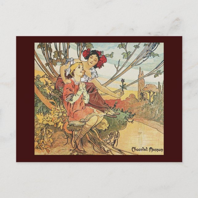 alphonse mucha chocolat masson postcard (Front)