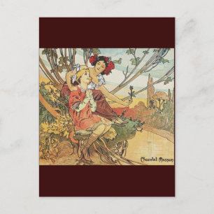 alphonse mucha chocolat masson postcard
