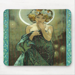 Alphonse Mucha Clair De Lune Mouse Pad