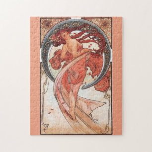 Alphonse Mucha Dance 1898 Art Nouveau Vintage Jigsaw Puzzle