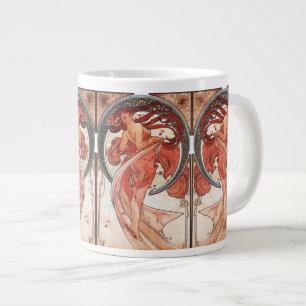Alphonse Mucha Dance 1898 Art Nouveau Vintage Large Coffee Mug