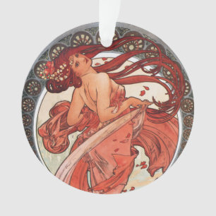 Alphonse Mucha Dance 1898 Art Nouveau Vintage Ornament