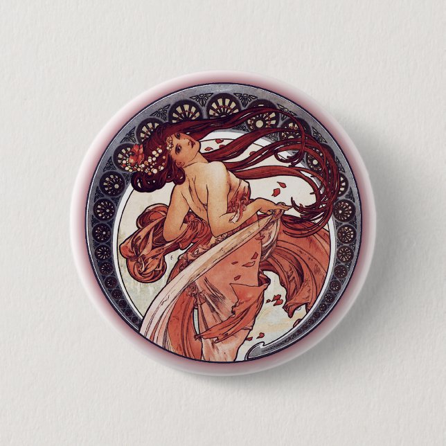 Alphonse Mucha - Dance 6 Cm Round Badge (Front)