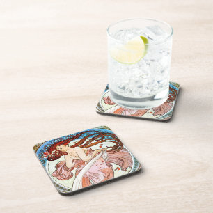 Alphonse Mucha Dance Coaster