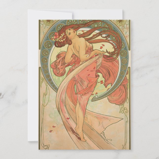 Alphonse Mucha — Dance Holiday Card (Front)