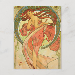 Alphonse Mucha - Dance Postcard