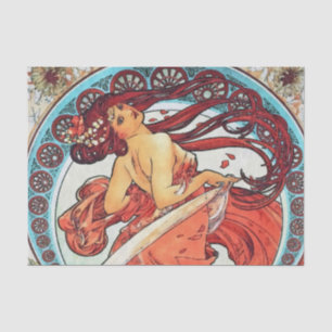 Alphonse Mucha Dance Vintage Art Nouveau Painting Tissue Paper