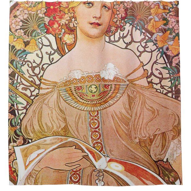 Alphonse Mucha - Daydream Shower Curtain (Front)