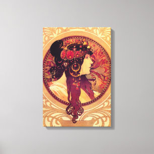 Alphonse Mucha Donna Orechini Canvas Poster Print