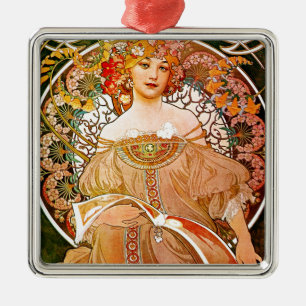 Alphonse Mucha Dreaming (Reverie) Metal Tree Decoration