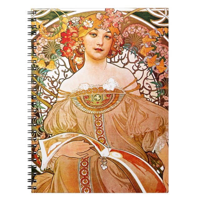 Alphonse Mucha Dreaming (Reverie) Notebook (Front)