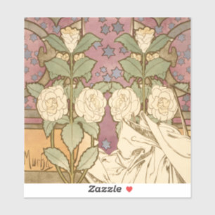 Alphonse Mucha Elegant Art Nouveau Stars Camellia