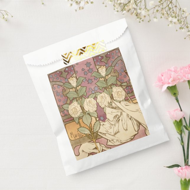 Alphonse Mucha Elegant Art Nouveau Stars Camellia  Favour Bags (Sealed)