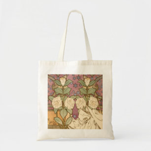 Alphonse Mucha Elegant Art Nouveau Stars Camellia Tote Bag