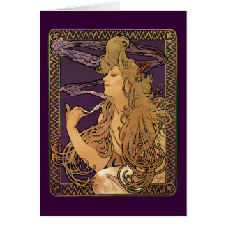 Alphonse Mucha Elegant Woman Artwork