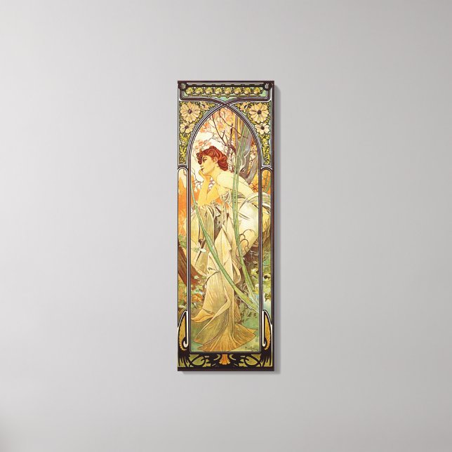 Alphonse Mucha, Evening Contemplation Canvas Print (Front)
