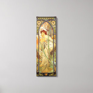 Alphonse Mucha, Evening Contemplation Canvas Print