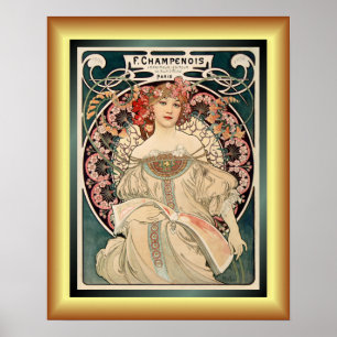 Alphonse Mucha ~ F. Champenois Imprimeur Editeur ~ Poster