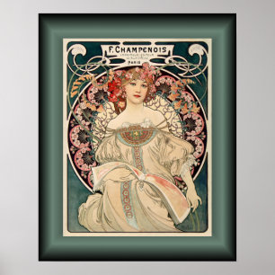 Alphonse Mucha ~ F. Champenois Imprimeur Editeur ~ Poster