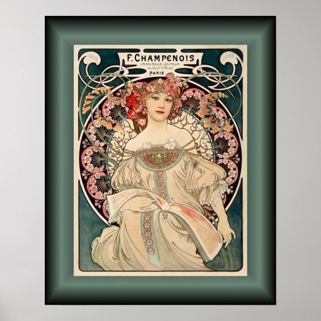Alphonse Mucha ~ F. Champenois Imprimeur Editeur ~ Poster (Front)