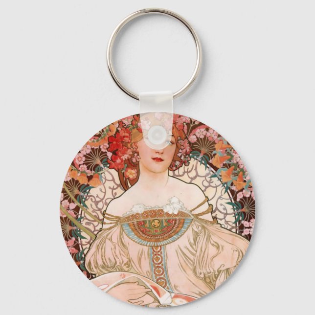 Alphonse Mucha F. Champenois Key Ring (Front)