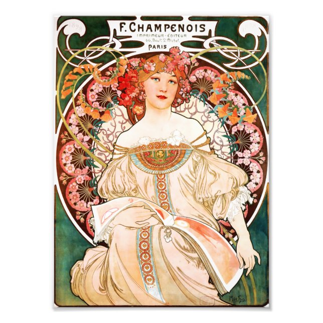 Alphonse Mucha F. Champenois Print (Front)